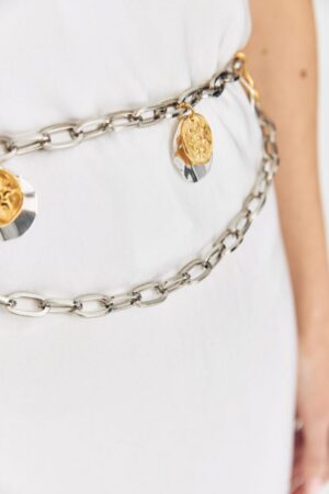 Γυναικεία Ζώνη Αλυσίδα Circles-Χρυσό