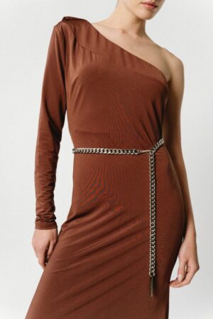 Γυναικεία Ζώνη Αλυσίδα Twist Chain-Ασημί