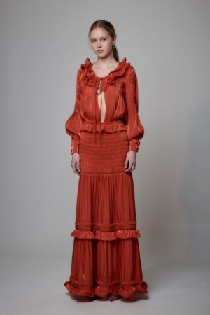 Γυναικείο Alexandra Φόρεμα-Terracotta