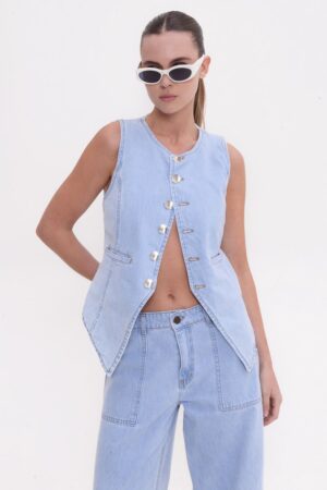 Γυναικείο Jean Vest Dorothy-Light Blue