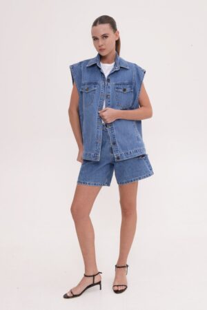 Γυναικείο Jean Vest Blair-Mid Blue