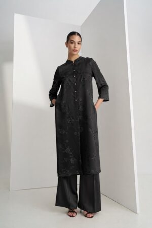 Γυναικεία Japaneese Πουκαμίσα Τουνίκ-Μαύρο