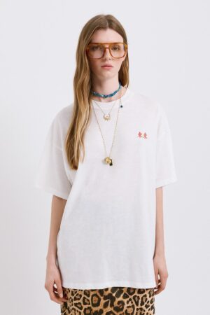 Γυναικείο Tiger T-Shirt Oversize-Λευκό
