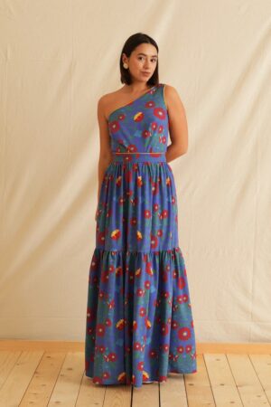 Γυναικείο Petal Pop One Shoulder Maxi Φόρεμα-Floral