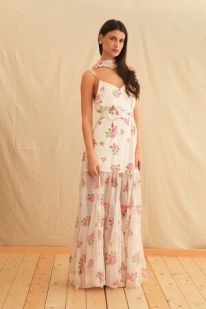Γυναικείο La Vie En Rose Maxi Φόρεμα-Floral