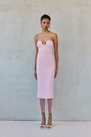 Γυναικείο Valentina Midi Φόρεμα-Baby Pink