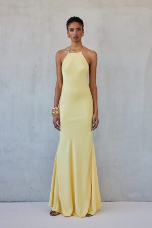 Γυναικείο Natalie Maxi Φόρεμα-Butteryellow