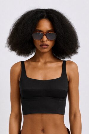 Γυναικείο Charlie Crop Bustier Τοπ-Μαύρο