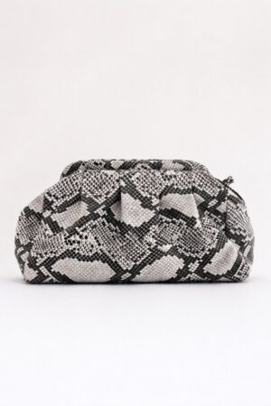 Γυναικεία Dimi Clutch Δερμ. Τσάντα-Snakeprint