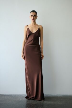 Γυναικείο Luisa Maxi Φόρεμα-Cinnamon Brown