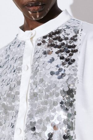 Γυναικείο Celeste Sequin Πουκάμισο-Off White