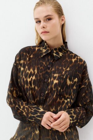 Γυναικείο Harriet Muslin Leopard Print Πουκάμισο-Animal Print