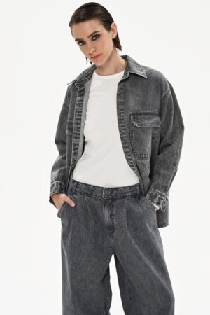 Γυναικείο Jean Jacket Veronica-Μαύρο