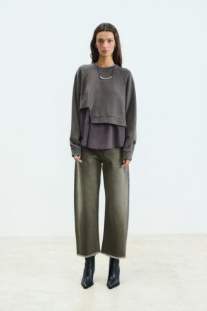 Γυναικείο Beth Cropped Jean Παντελόνι-Mold Green