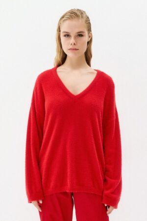 Γυναικεία Celine Knit Μπλούζα-Κόκκινο