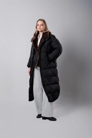 Γυναικείο Maxi Puffer Coat Μπουφάν-Μαύρο